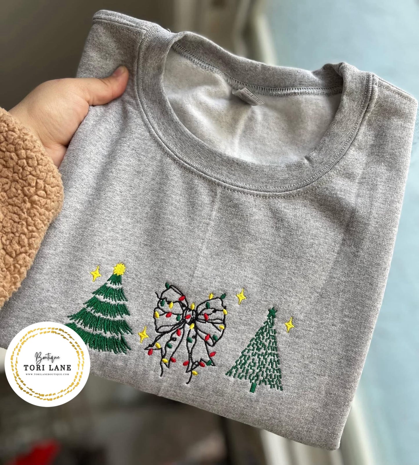 Embroidered Classic Christmas Sweatshirt