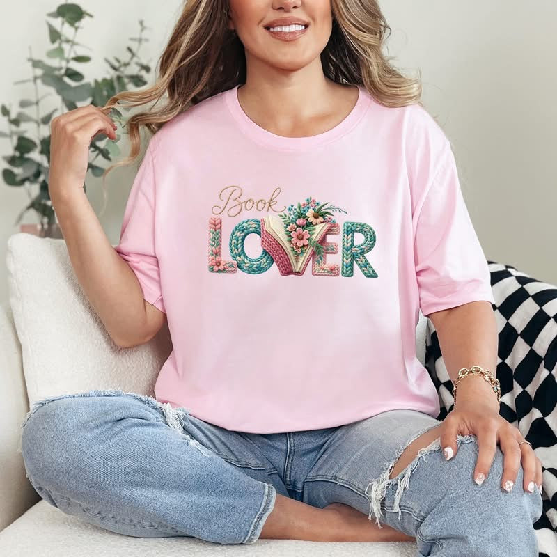 Floral Book Lover Graphic Tee