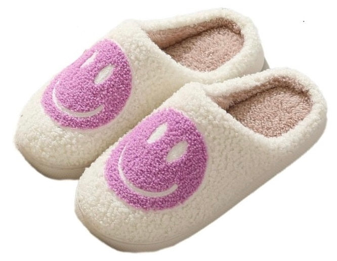 Purple Happy Slippers