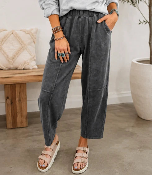 *PREORDER* Mineral Wash Elastic Pants