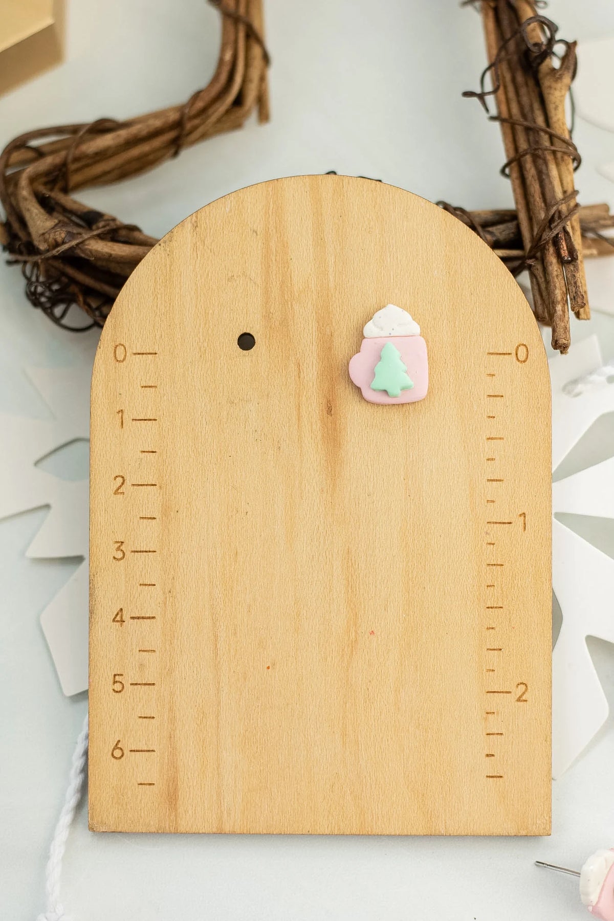 *PREORDER* Pink Mint Tree Coffee Earrings