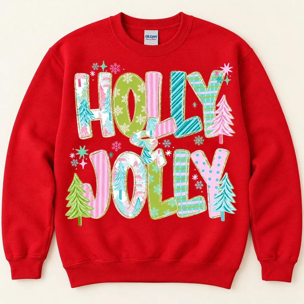 Holly Jolly Wrapping Paper Fill Graphic Tee/Sweatshirt