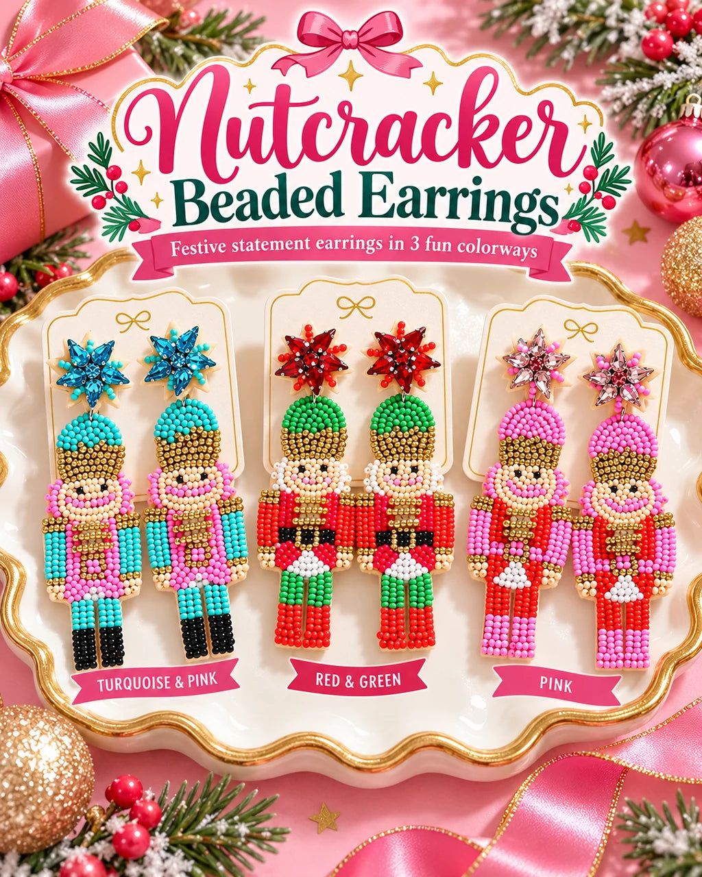 *PREORDER* Nutcracker Beaded Earrings