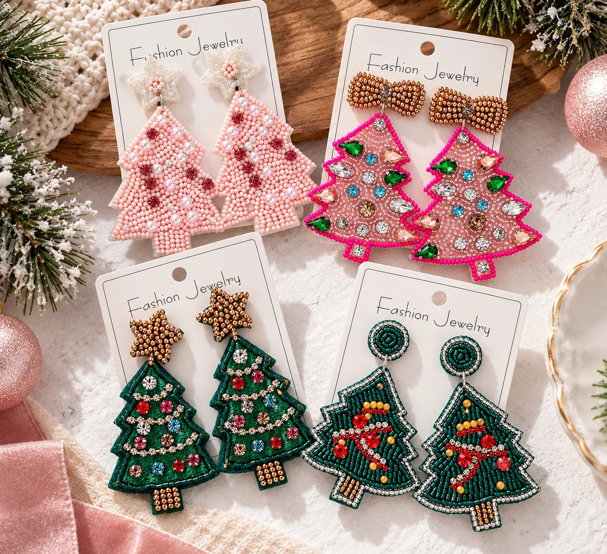 *PREORDER* Rhinestone Christmas Earrings