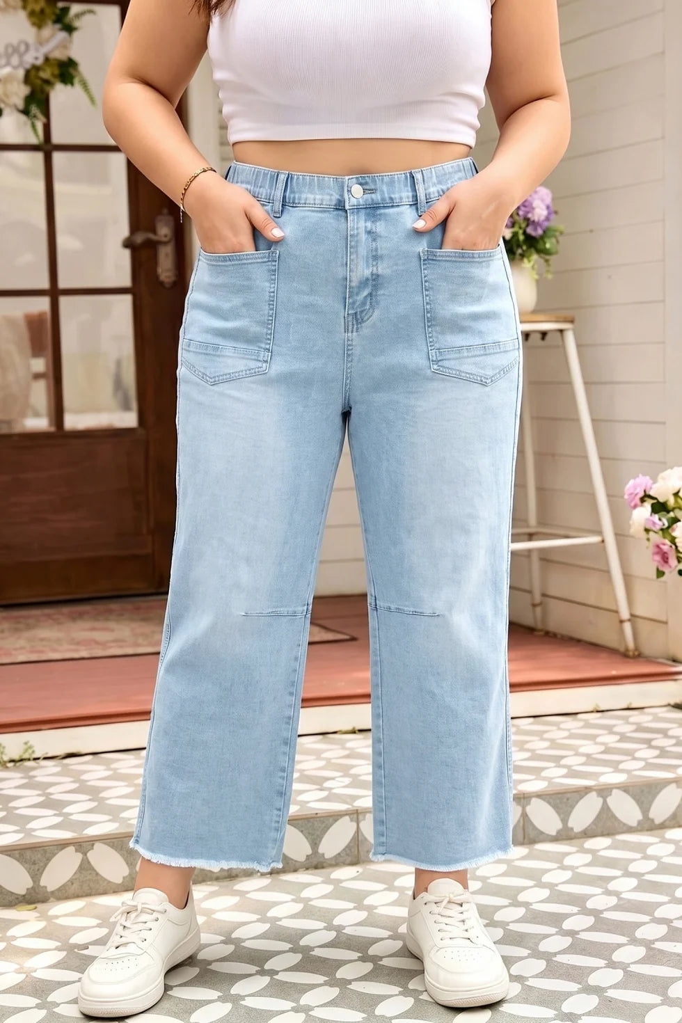 *PREORDER* Plus+ Blue Raw Cut Jeans