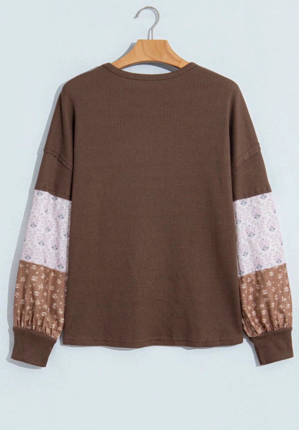*PREORDER* Waffle Knit Patchwork Top