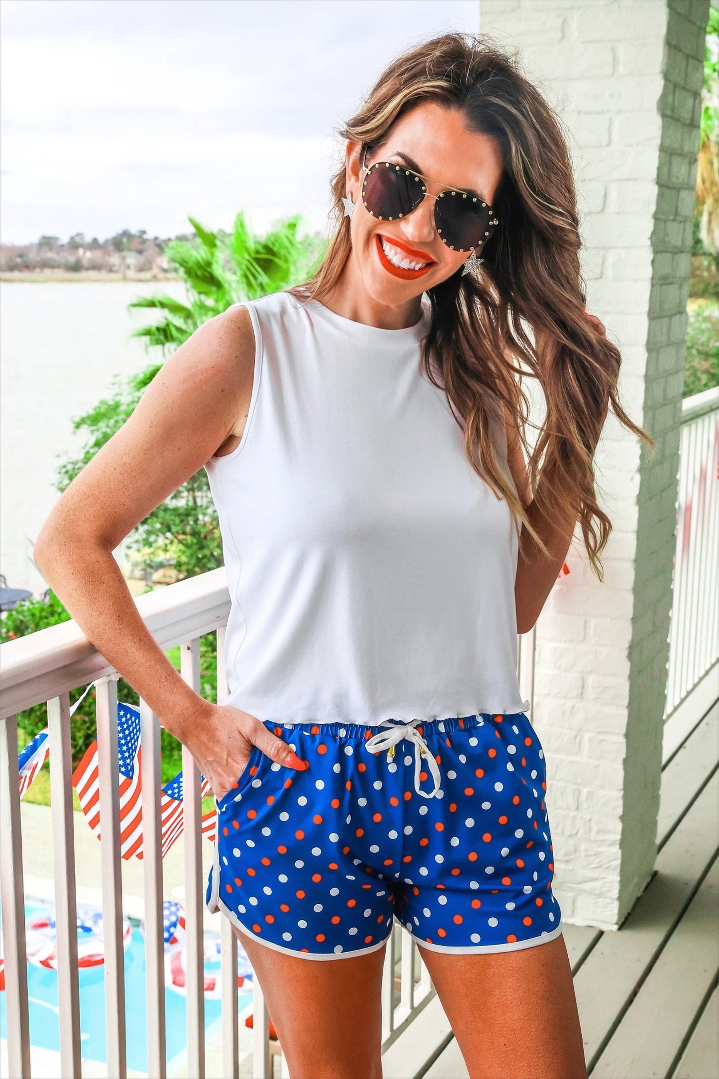 Americana Polka Dot Everyday Shorts