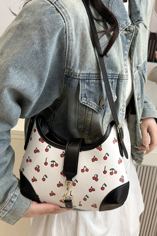 Cherry Pattern Hobo Purse