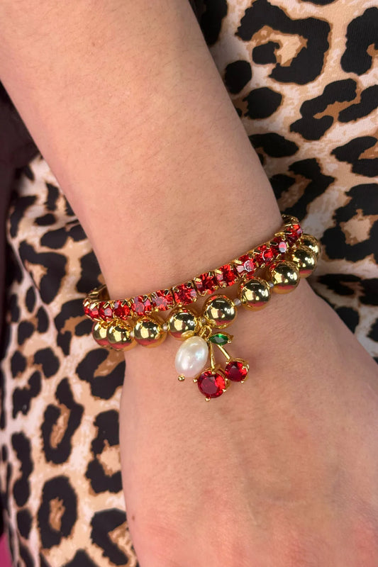Gold Cherry Bracelet