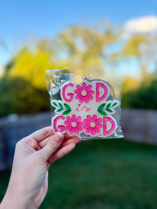 God Is Good Car Air Freshie (Texas Pecan Pie Scent)