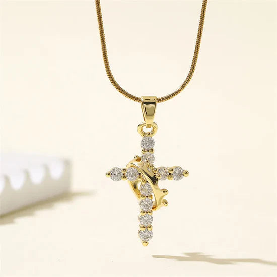 Crown & Cross Pendant
Stainless Steel Necklace