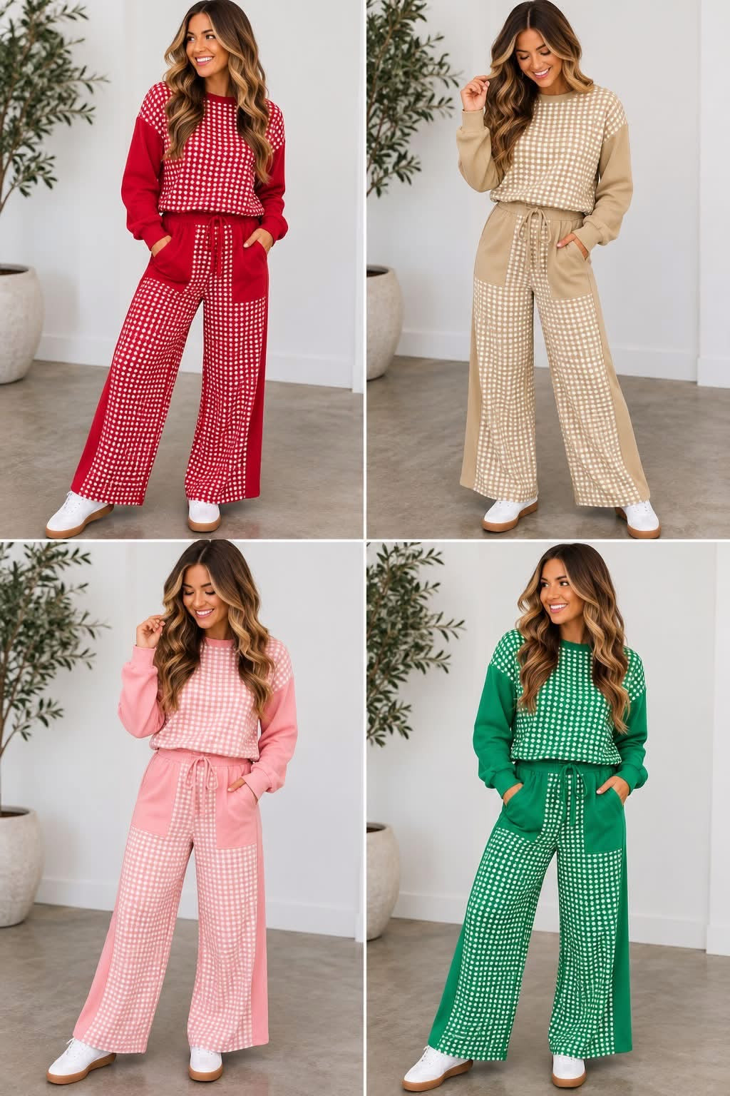 *PREORDER* Patchwork Wide Leg Set