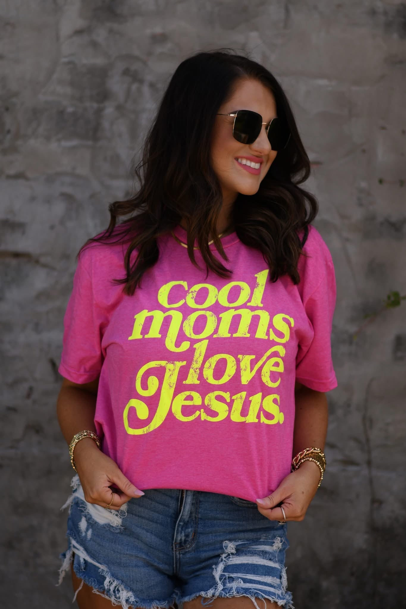 Cool Moms Love Jesus Graphic Tee