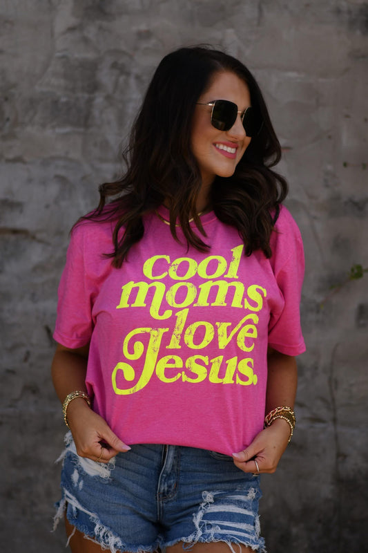 Cool Moms Love Jesus Graphic Tee