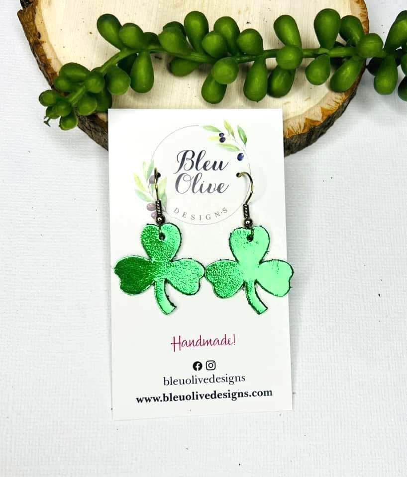 Metallic Shamrock Earrings