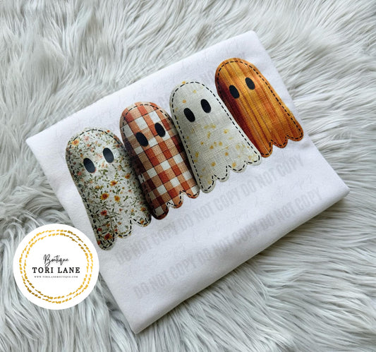 Faux (Fake) Appliqué Ghosties Graphic Tee/Sweatshirt