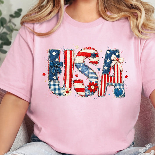 USA Patchwork Graphic Tee