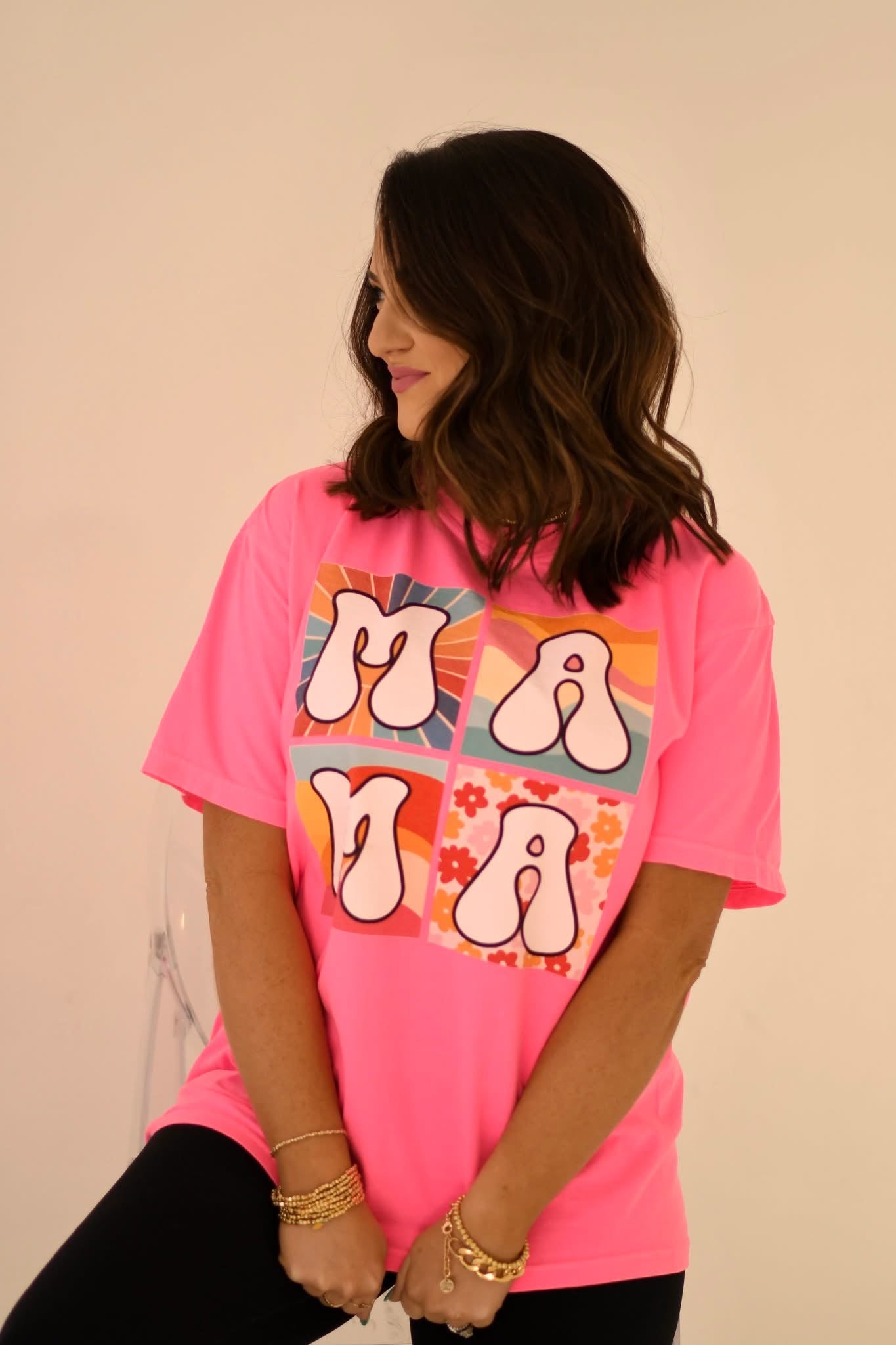 Retro Mama Block Graphic Tee