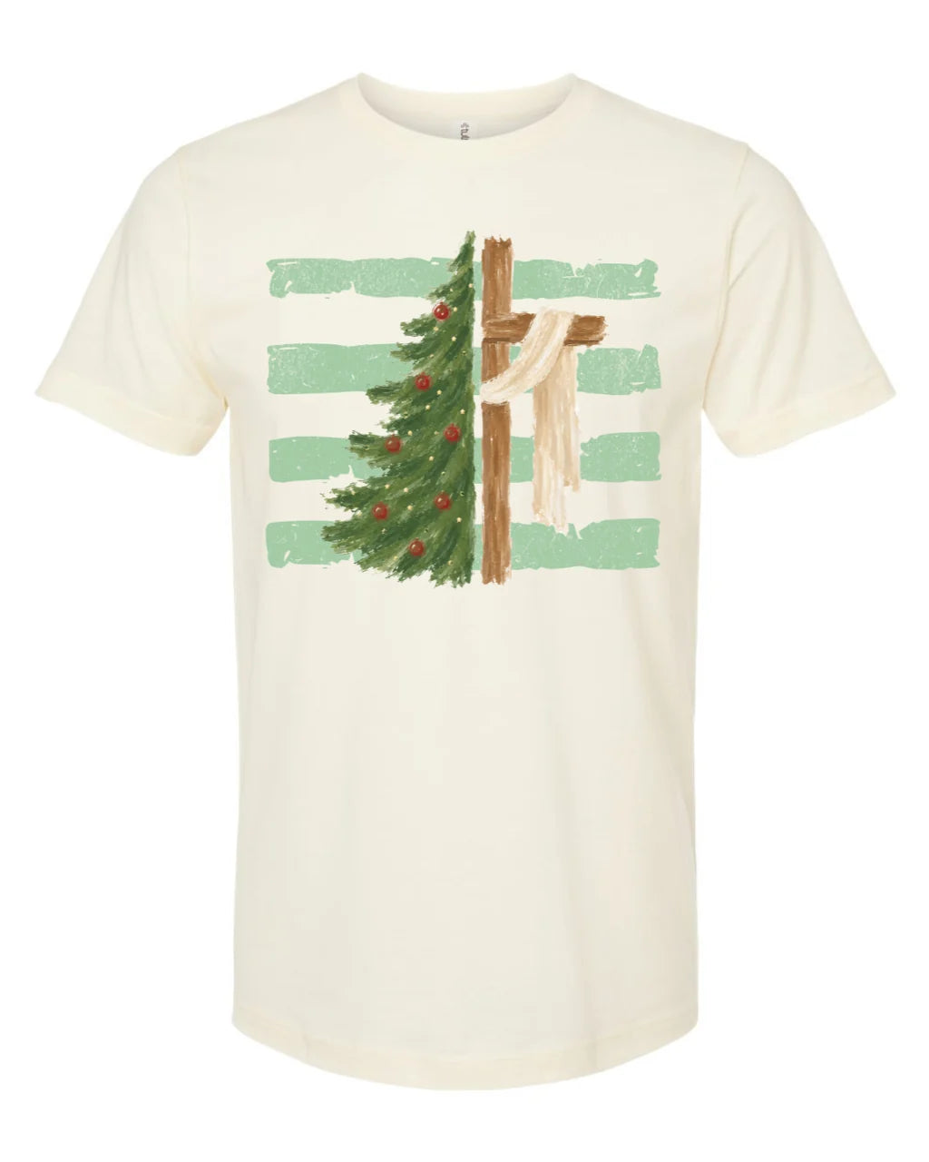 Christmas Tree and Cross Graphic Tee