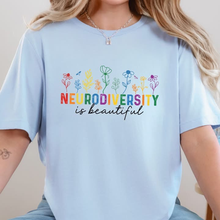 Floral Neurodiversity Is Beautiful Graphic Tee