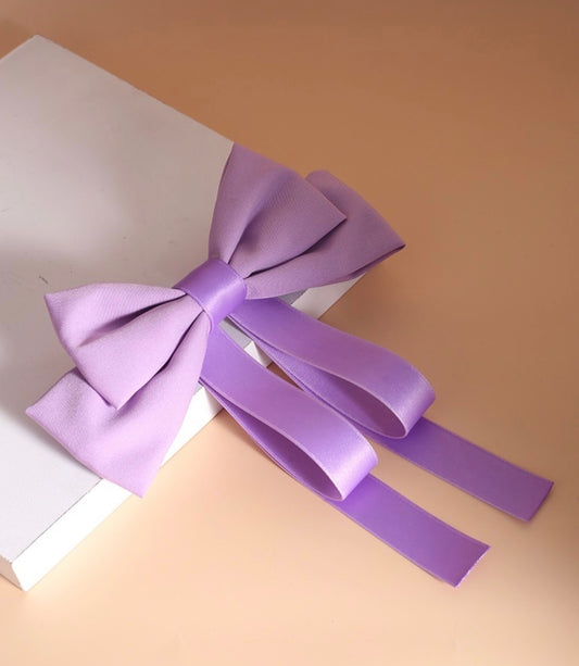 Lavender Silky Satin Hair Clip Barrette