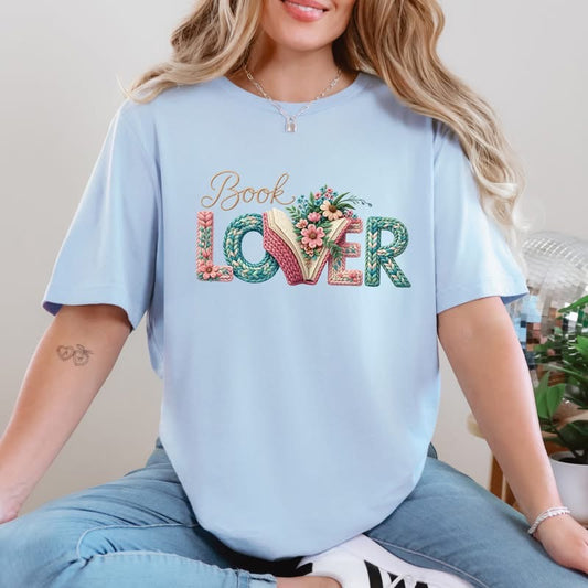 Floral Book Lover Graphic Tee