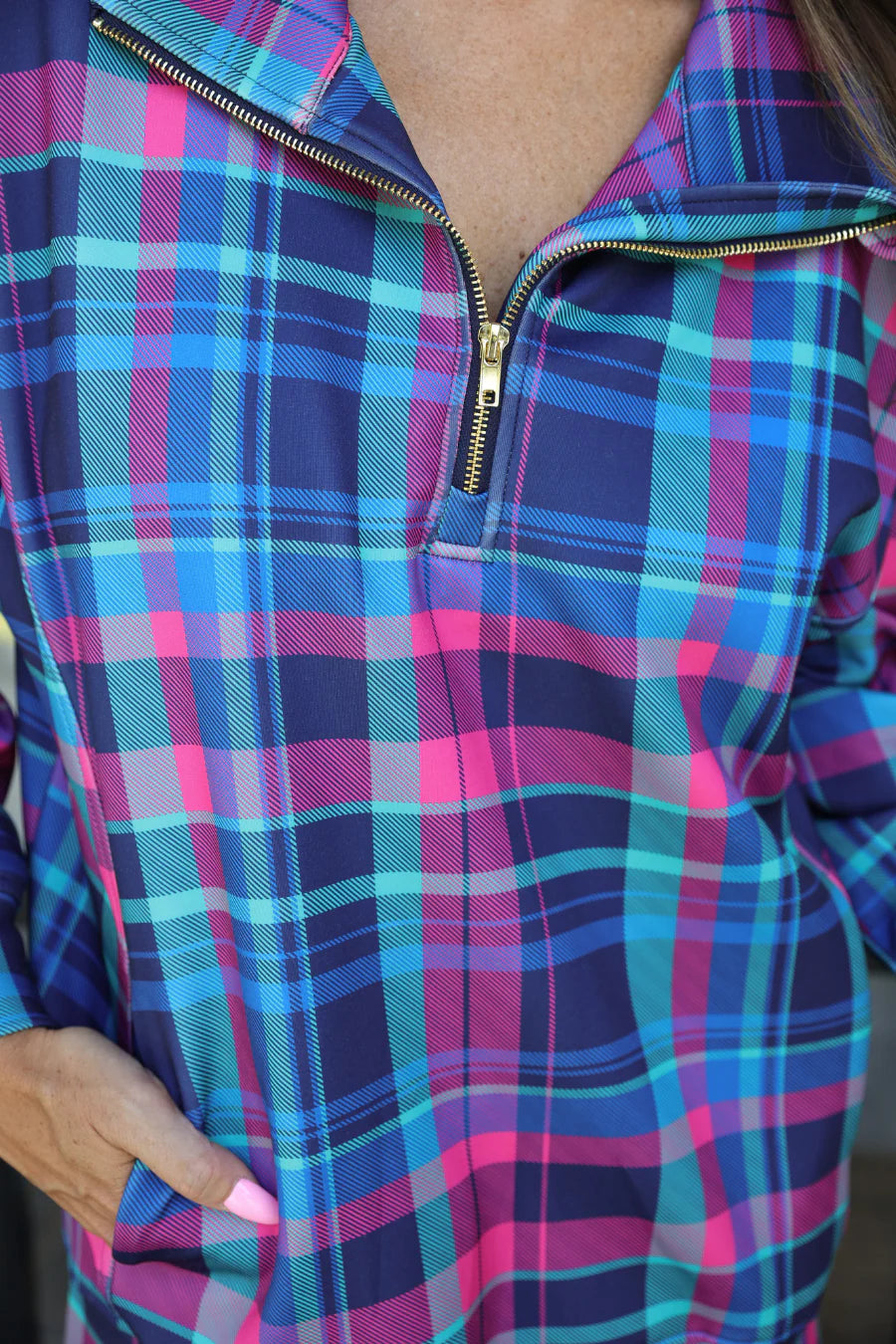 Plaid Pop Everyday Pullover