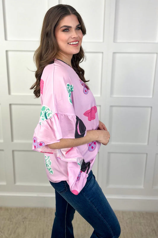 Cowgirl Ruffle Top Plus+