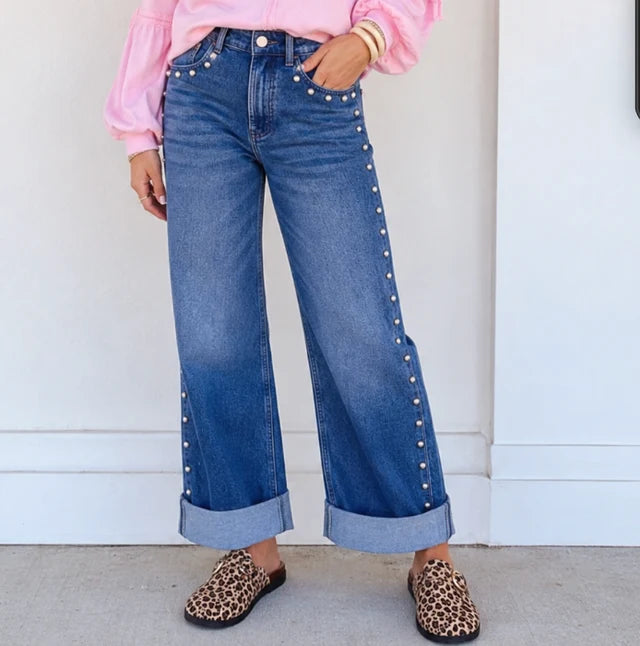*PREORDER* Studded Detail Jeans