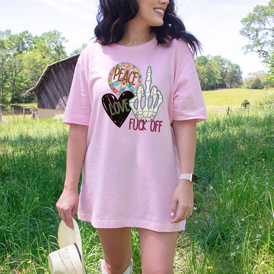 Peace Love and F Off Graphic Tee