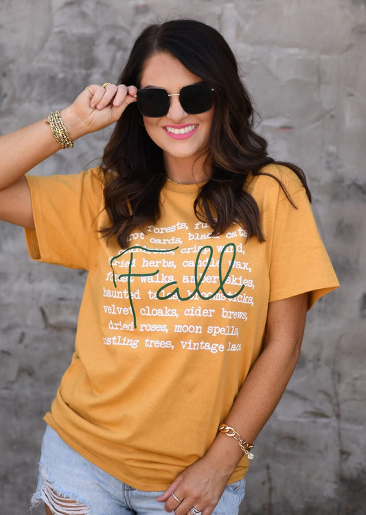 Fall Words Graphic Tee