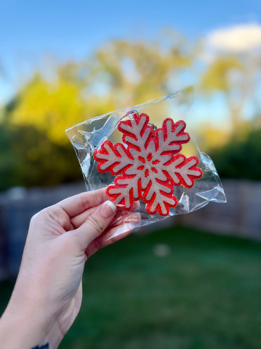 Orange Snowflake Car Air Freshie (Apple Cider Doughnut Scent)