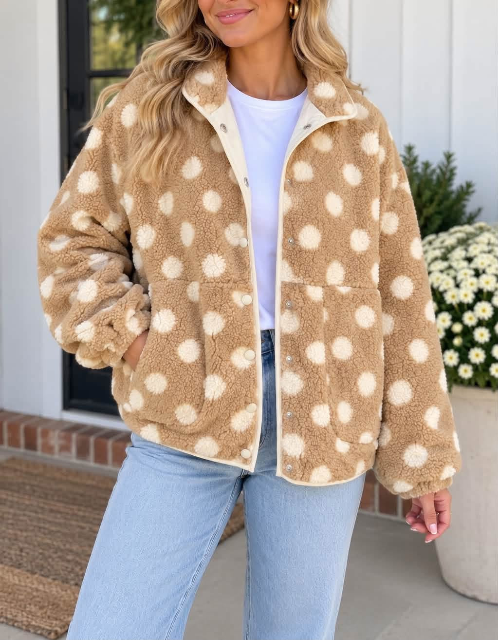 *PREORDER* Khaki Polka Dot Jacket