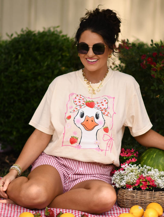 Strawberry Goose Graphic Tee