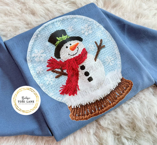 Faux (Fake) Yarn Snowglobe Graphic Tee/Sweatshirt