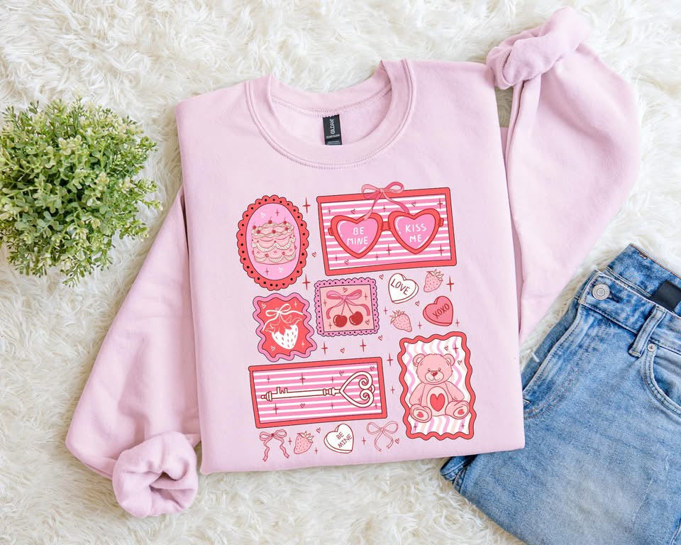 Miss Me Stamps Graphic Sweatshirt