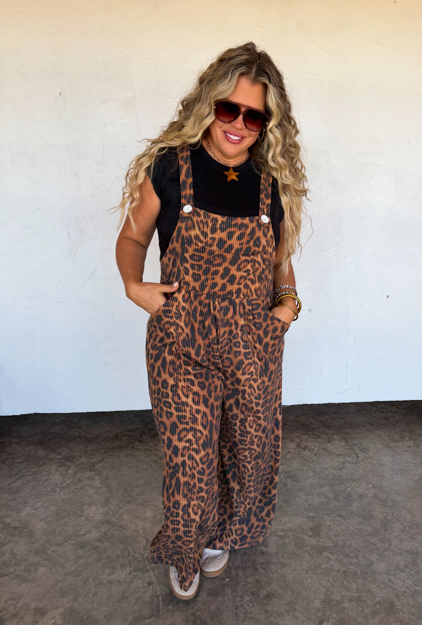 Cheetah Boho Overalls