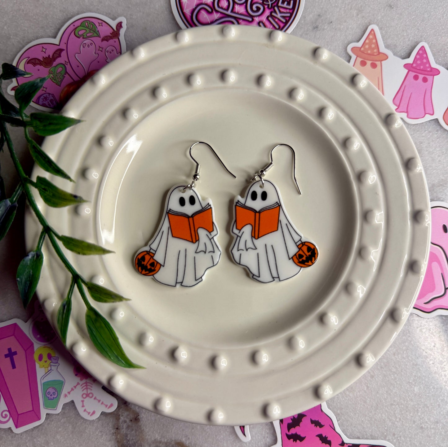 Boo Book Earrings