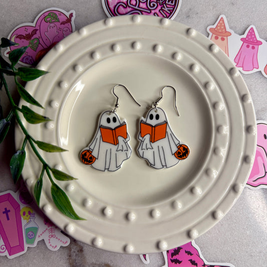 Boo Book Earrings