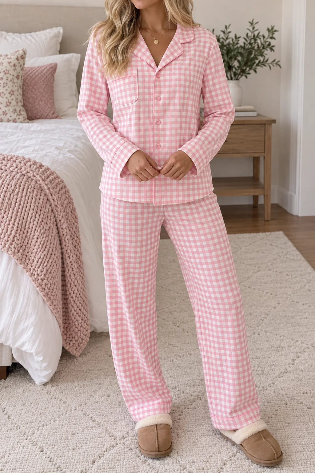 *PREORDER* Pink Plaid PJ Set