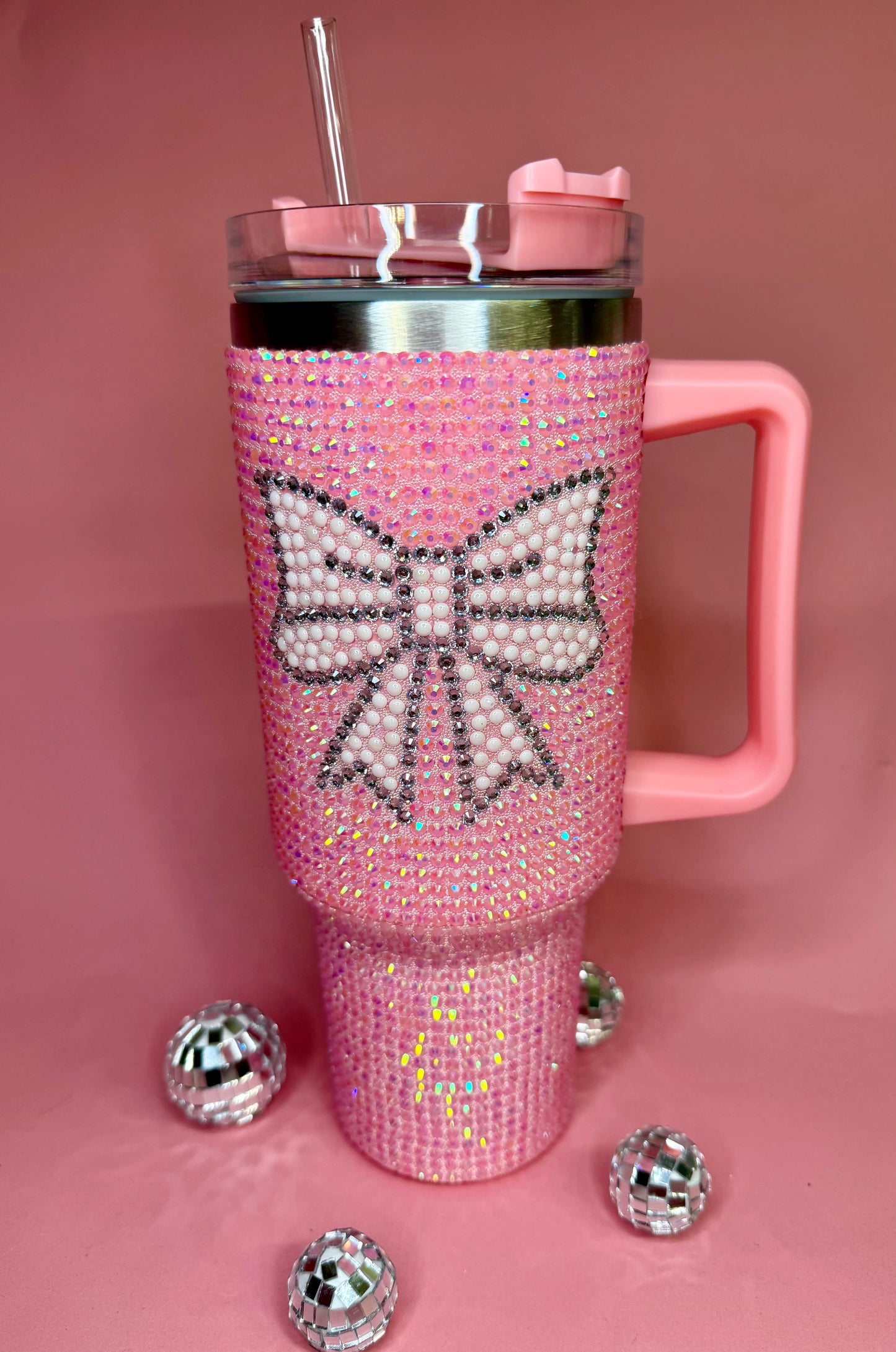 Rhinestone Bow Tumbler