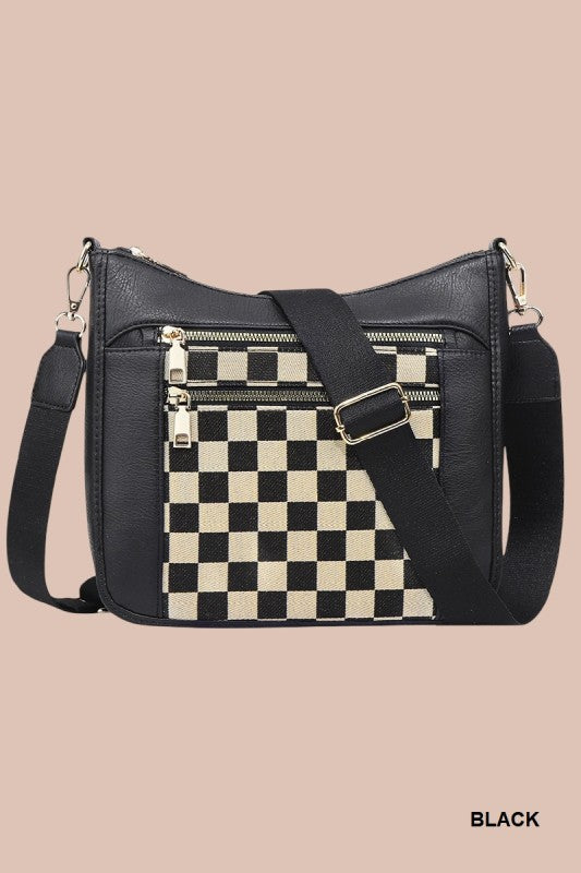 Checker Canvas Messenger Bag