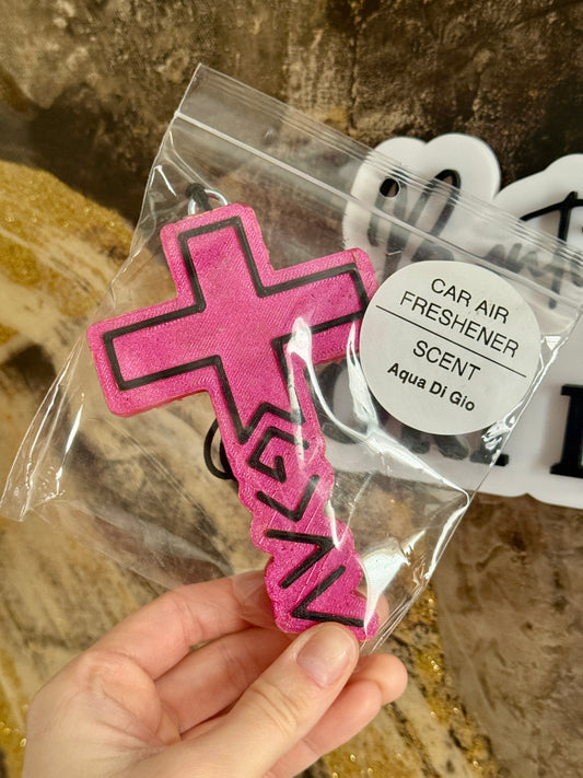 Pink God Is Greater Air Freshie (Aqua Di Gio Scent)