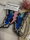 Checkered Flame Butterfly Car Air Freshie