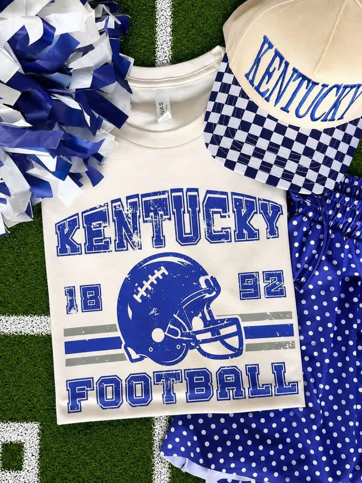 Kentucky Football Helmet Graphic Tee