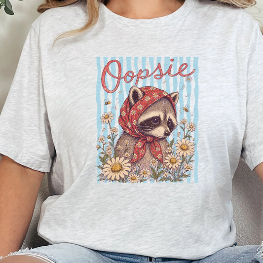 Oopsie Raccoon Graphic Tee
