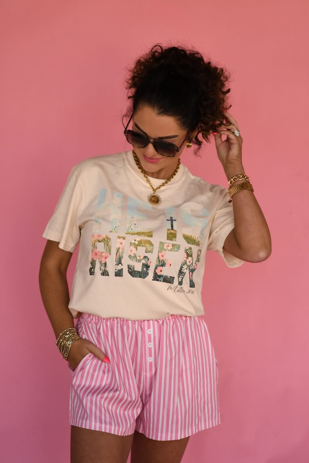 He Is Risen Scene Graphic Tee