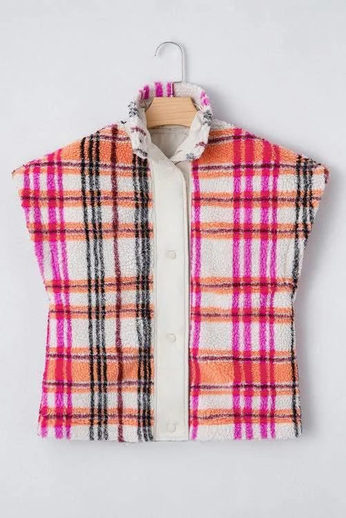 Plaid Sherpa Vest