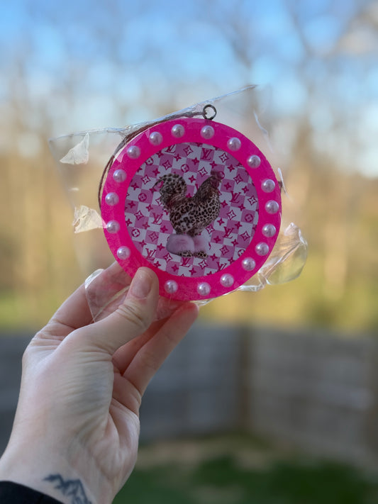 Luxury Chicken Car Air Freshie (Blue Sugar)