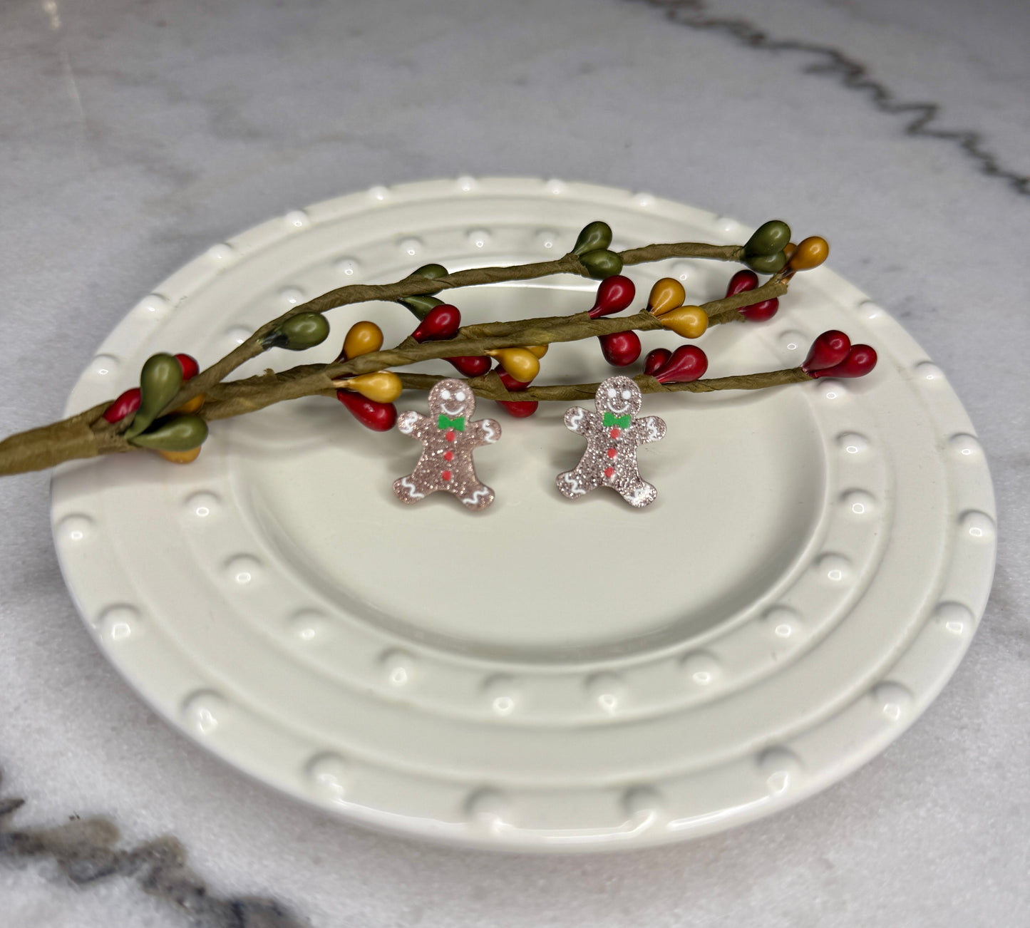 Gingerbread Stud Earrings